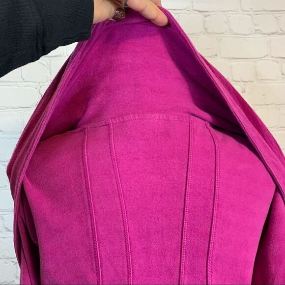 LUCY Fuschia Hatha Athleisure Jacket Shawl Neck  small Casual Long Sleeve - Picture 10 of 14